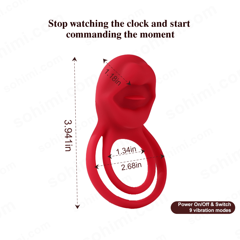 2 in 1 Tongue Clicking Stimulation Vibrating Egg and Double Cock Ring