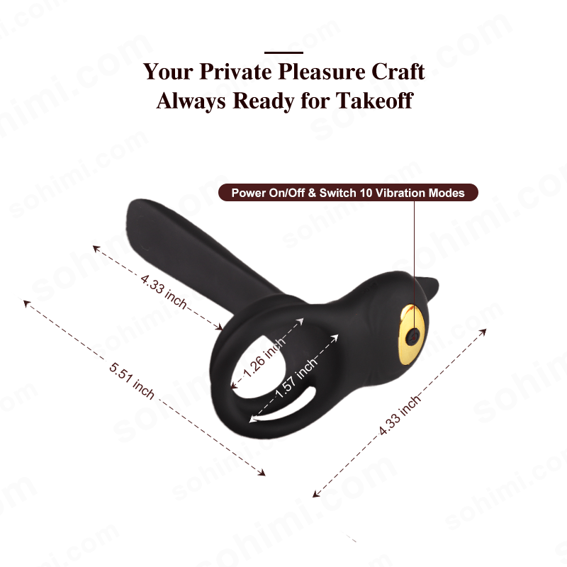 3 in 1 Multifunctional Penis Cock Ring with 10 Vibrating Modes