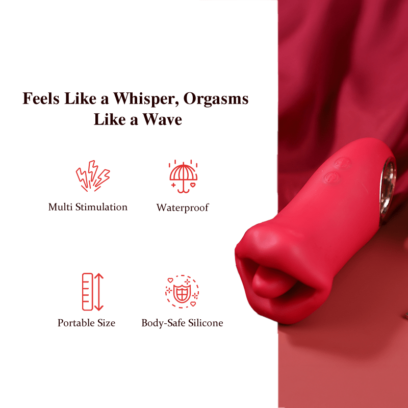 ABBY 3 in 1 Kissing and Licking Female Vibrator Sex Toy