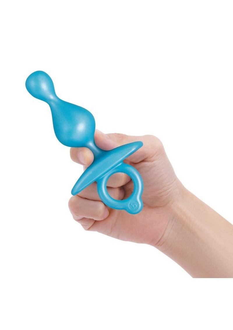 b Vibe Butties Pop Silicone Anal Beads Blue